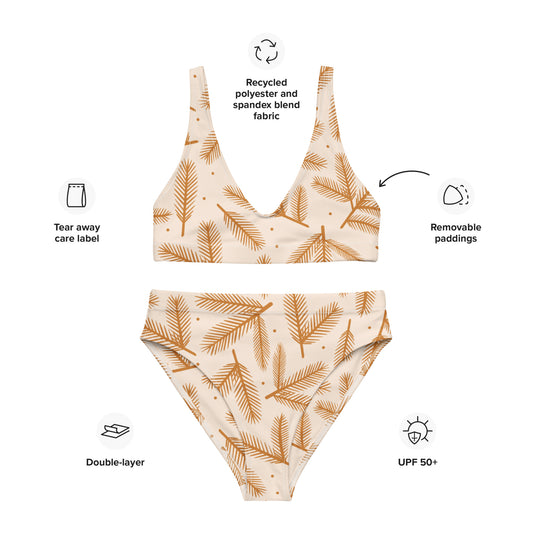 Bikini reciclado talle alto all over"style"