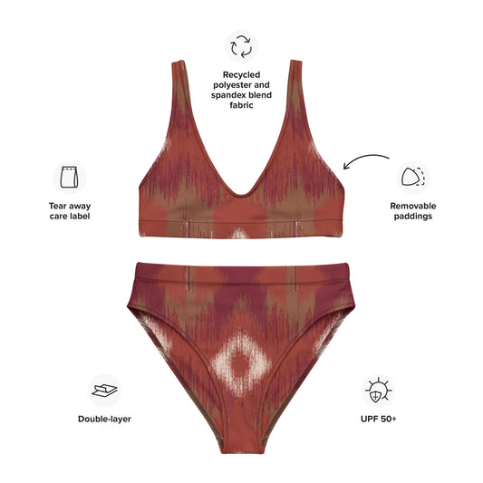 Bikini reciclado talle alto all over"style"