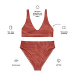 Bikini reciclado talle alto all over"majesmajo"