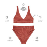 Bikini reciclado talle alto all over"majesmajo"