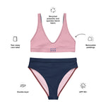 Bikini reciclado talle alto all over"Merca"