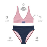 Bikini reciclado talle alto all over"Merca"