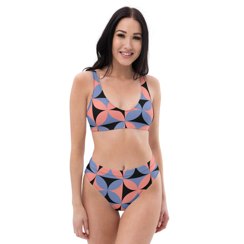 Bikini reciclado talle alto all over"jiang"