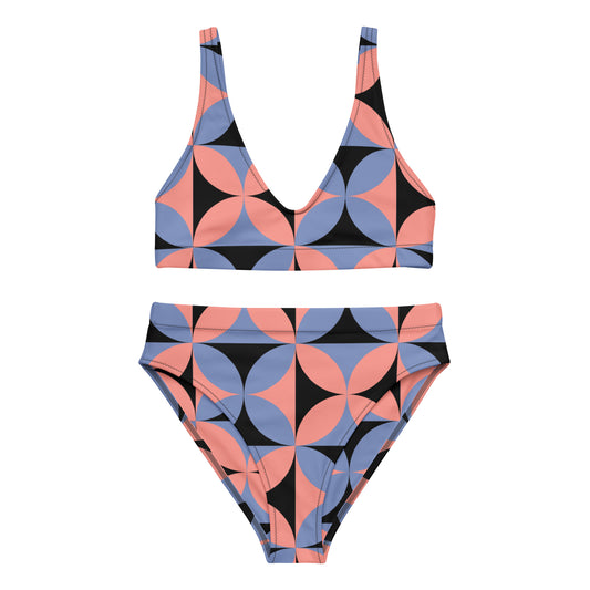 Bikini reciclado talle alto all over"jiang"