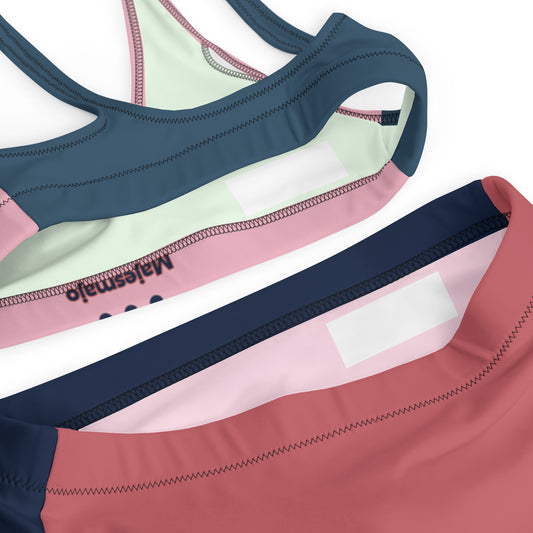 Bikini reciclado talle alto all over"Merca"