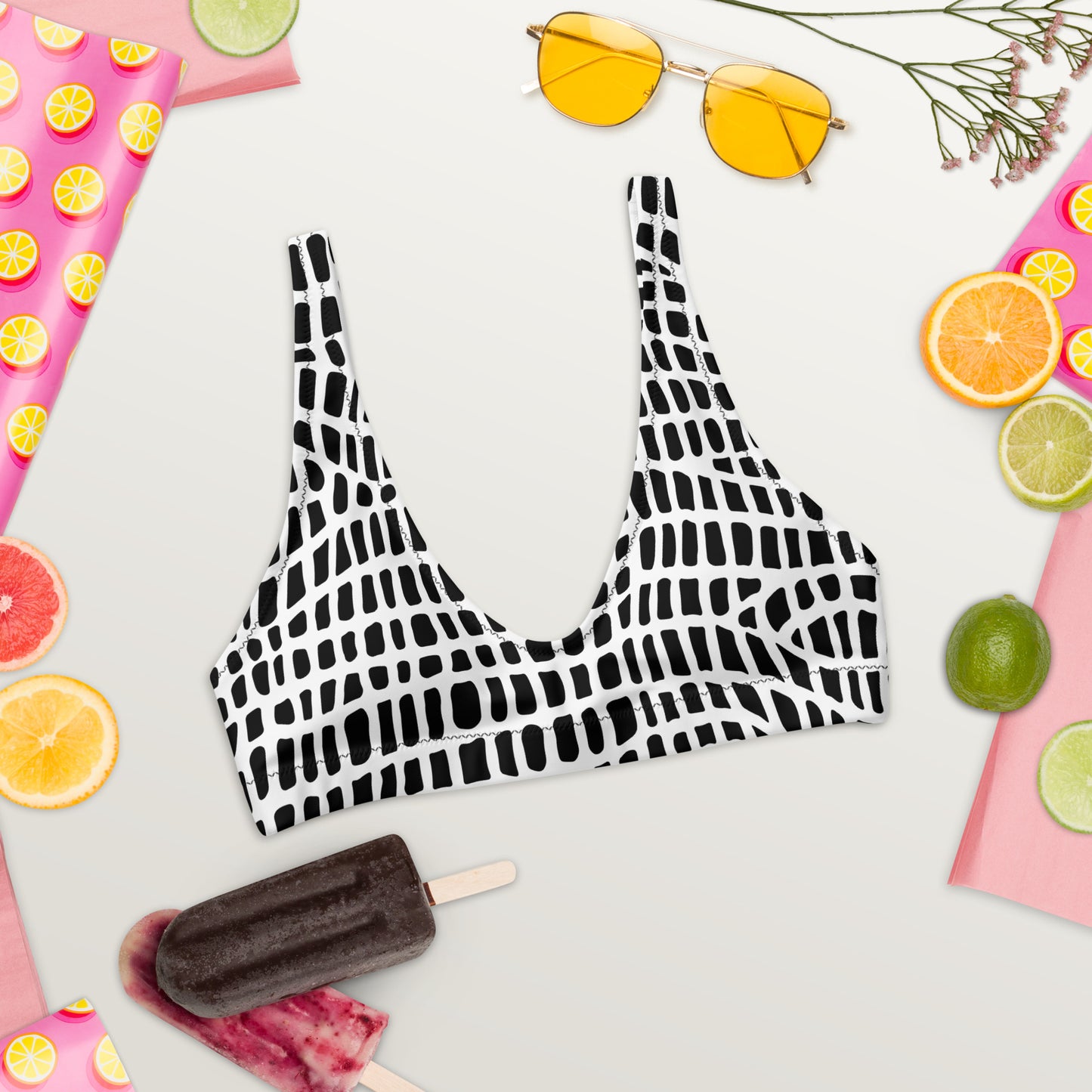 Sujetador bikini reciclado con relleno all over"Worce"