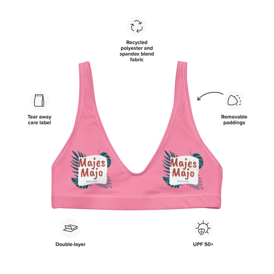 Sujetador bikini reciclado con relleno all over"majesmajo"