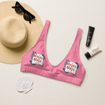 Sujetador bikini reciclado con relleno all over"majesmajo"