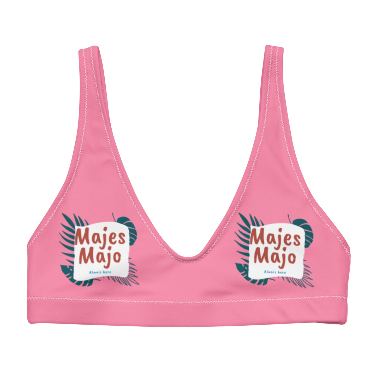 Sujetador bikini reciclado con relleno all over"majesmajo"