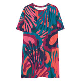 Abstraktes Grafik-T-Shirt-Kleid