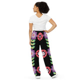 Unisex-Allover-Hose „Flower“ mit weitem Bein