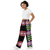 Unisex-Allover-Hose „Flower“ mit weitem Bein