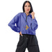 Cortavientos crop para mujer