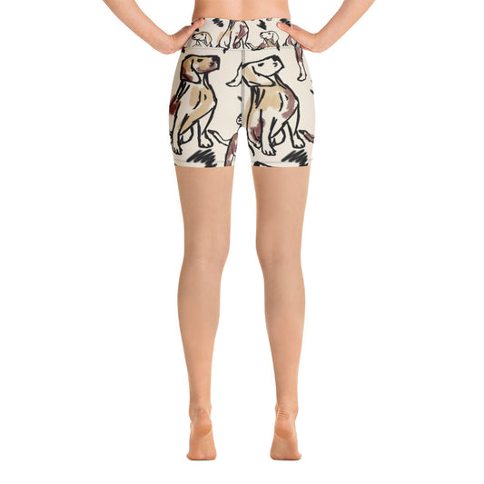 Pantalones cortos de yoga"dogs"