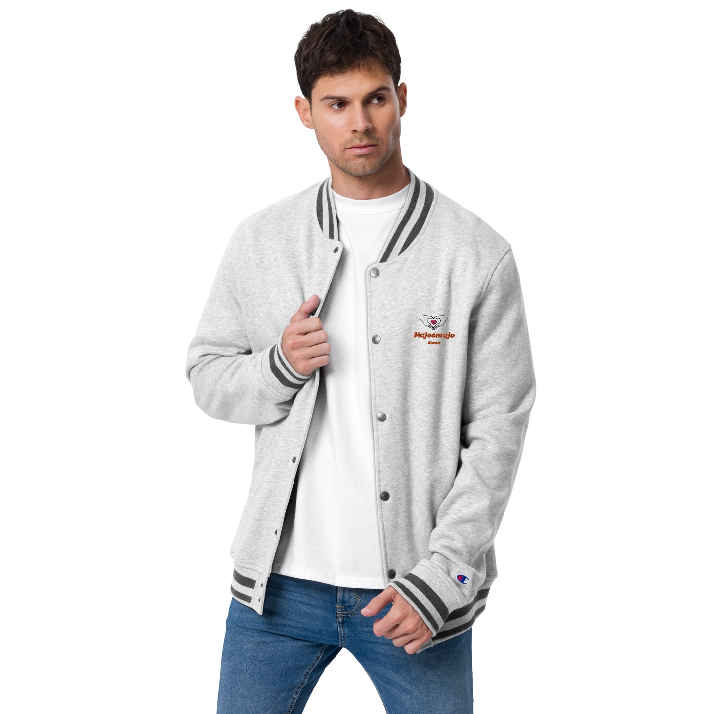 Chaqueta bomber Champion bordada"la la la love"