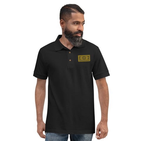 Poloshirt mit "VHS"-Stickerei