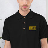 Poloshirt mit "VHS"-Stickerei