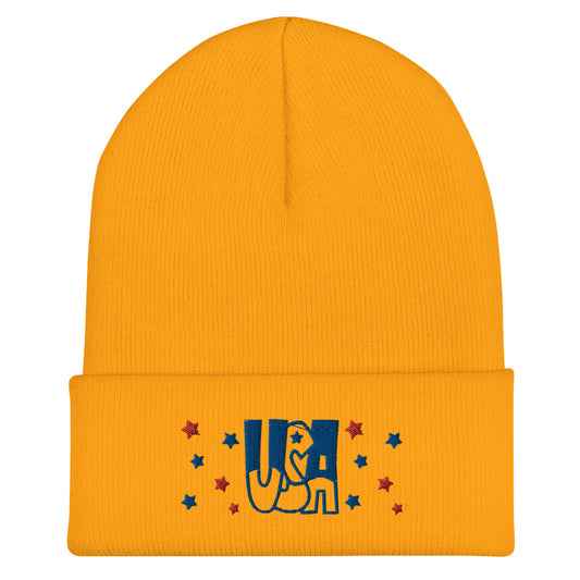 Gorro con borde vuelto"usa"