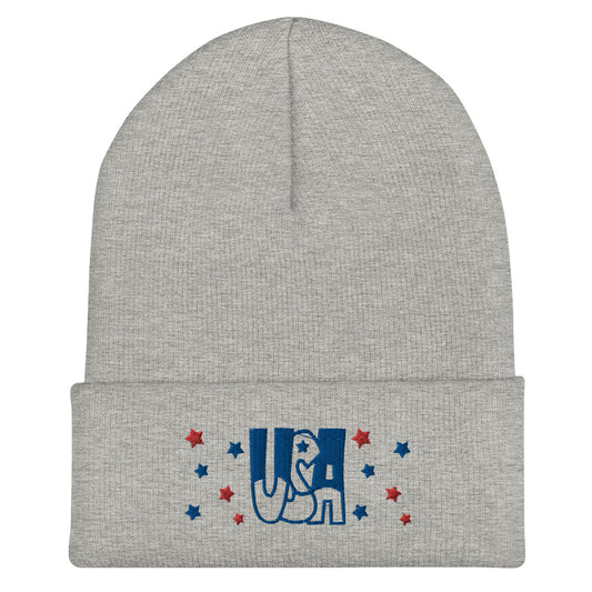 Gorro con borde vuelto"usa"