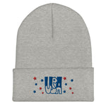 Gorro con borde vuelto"usa"