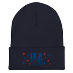 USA Beanie mit umgeschlagener Krempe