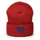 Gorro con borde vuelto"usa"