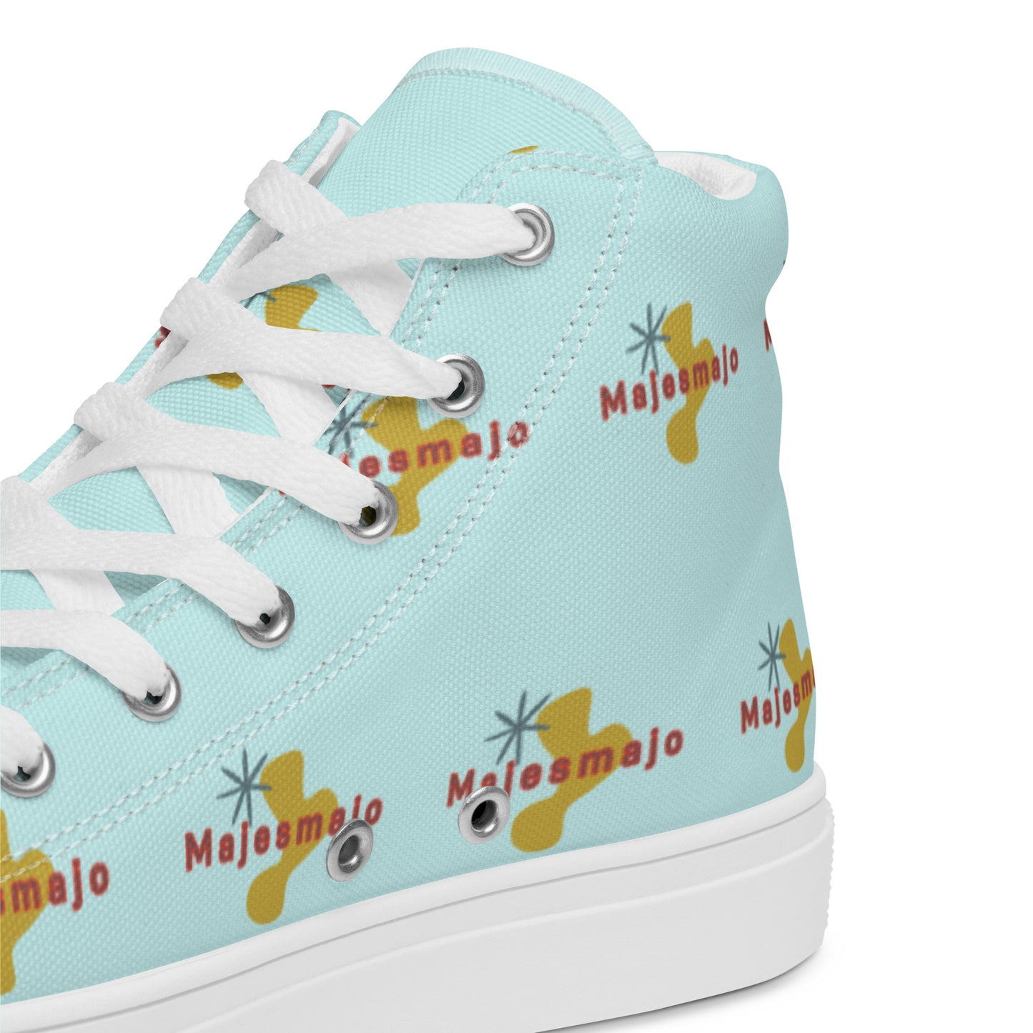 Zapatillas de lona de caña alta para hombre"logo majesmajo"
