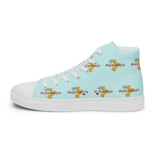 Zapatillas de lona de caña alta para hombre"logo majesmajo"