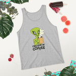 Camiseta de tirantes unisex"i believe in coffe"