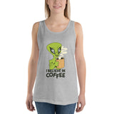 Camiseta de tirantes unisex"i believe in coffe"