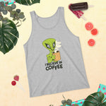 Camiseta de tirantes unisex"i believe in coffe"