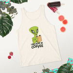 Camiseta de tirantes unisex"i believe in coffe"