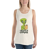 Camiseta de tirantes unisex"i believe in coffe"