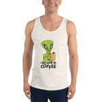 Camiseta de tirantes unisex"i believe in coffe"