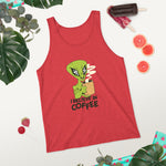 Camiseta de tirantes unisex"i believe in coffe"