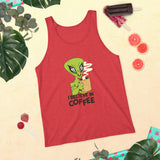 Camiseta de tirantes unisex"i believe in coffe"