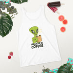 Camiseta de tirantes unisex"i believe in coffe"