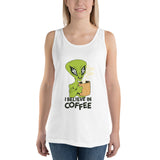 Camiseta de tirantes unisex"i believe in coffe"