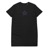 Vestido camiseta de algodón orgánico"estrella"