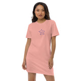 Vestido camiseta de algodón orgánico"estrella"