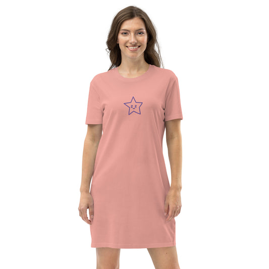 Vestido camiseta de algodón orgánico"estrella"