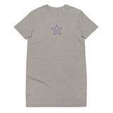 Vestido camiseta de algodón orgánico"estrella"