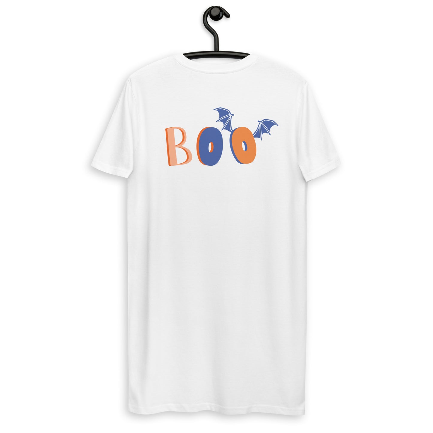 Vestido camiseta de algodón orgánico"BOO"