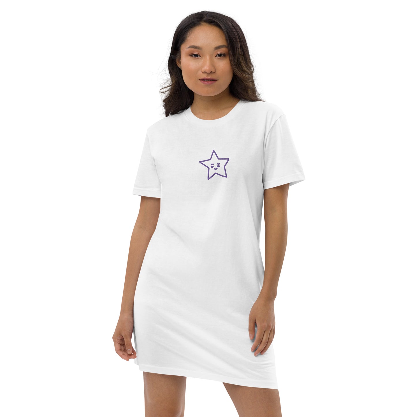 Vestido camiseta de algodón orgánico"estrella"
