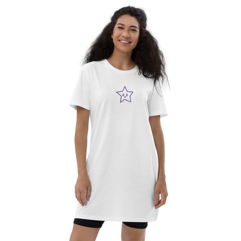 Vestido camiseta de algodón orgánico"estrella"