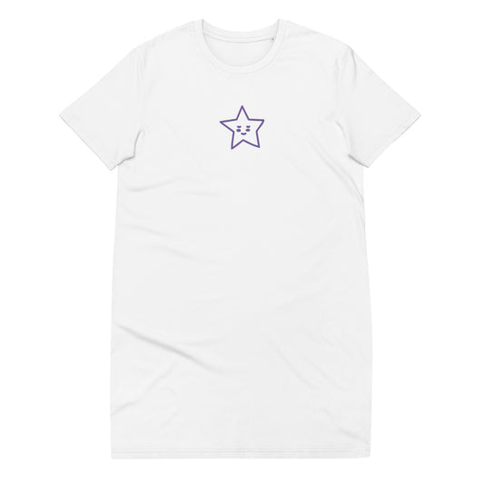 Vestido camiseta de algodón orgánico"estrella"