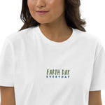 Vestido camiseta de algodón orgánico"Earth day everyday"