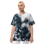 Camiseta oversize con efecto tie dye"logo majesmajo"