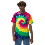 Camiseta oversize con efecto tie dye"logo majesmajo"