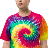 Camiseta oversize con efecto tie dye"logo majesmajo"